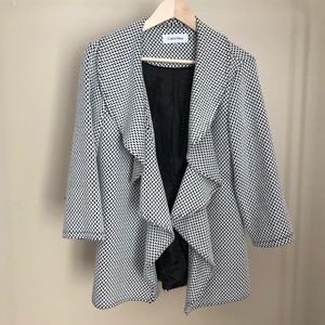 Black and White Calvin Klein Blazer Cardigan